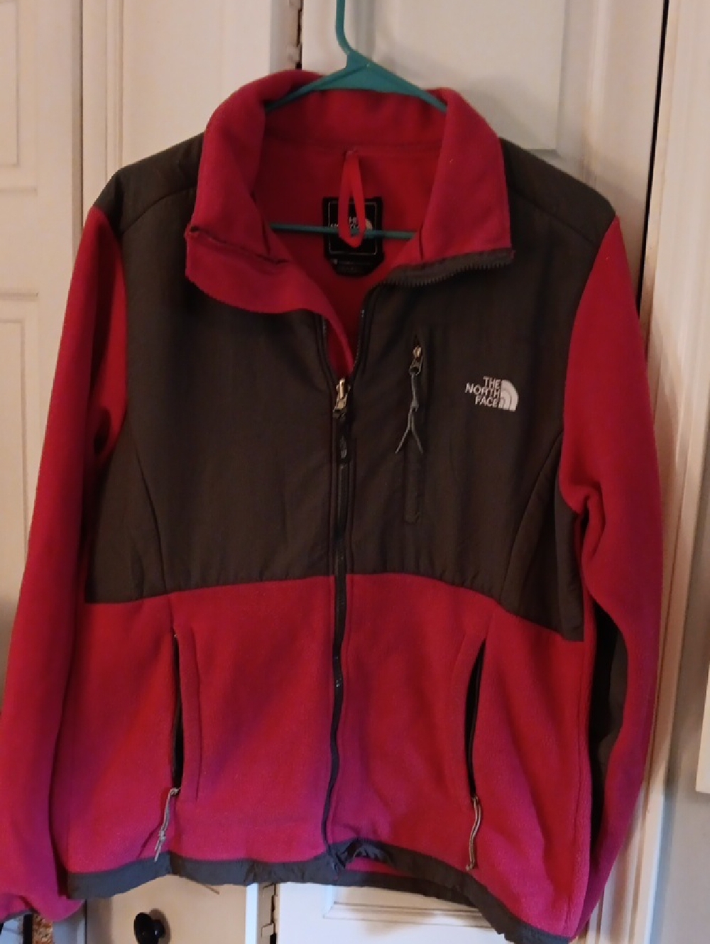 The North Face Red and Charcoal Two-Tone Fleece Performance Jacket